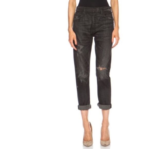 Citizens Of Humanity Corey Slouchy Destroyed Cropped Jeans